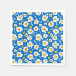 Daisy flower pattern napkins