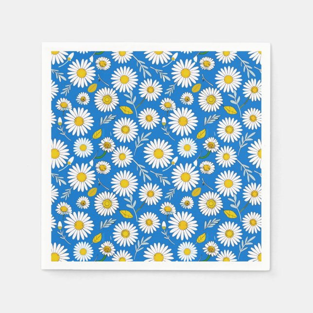 Daisy flower pattern napkins (Front)