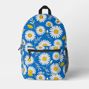 Daisy flower pattern printed backpack