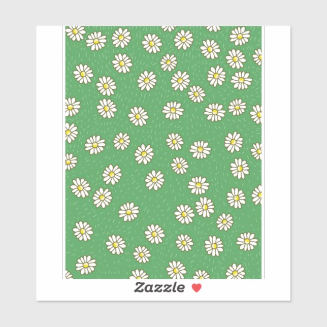 Daisy flower pattern sticker (Sheet)
