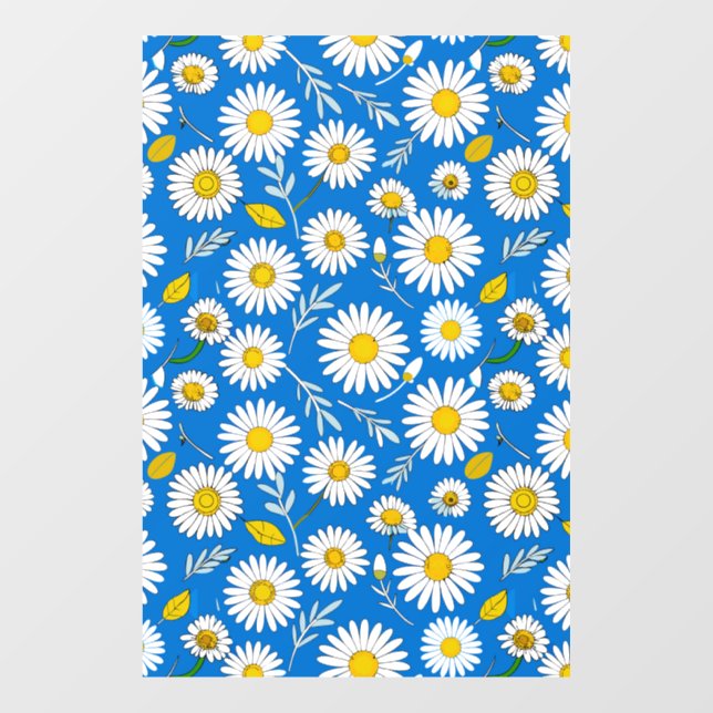 Daisy flower pattern window cling (Sheet)