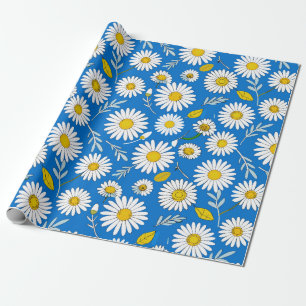 Daisy flower pattern wrapping paper