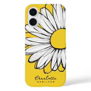 Daisy Flower Personalized Name iPhone 16 Case