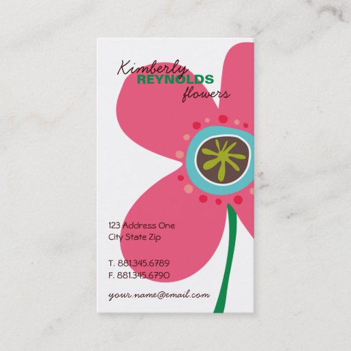 Customizable Daisy Flower Pop Fun Summer Daisies Whimsical Cute Business Card