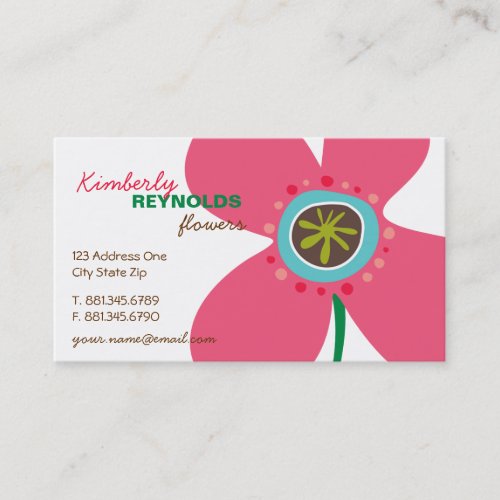 Daisy Flower Pop Fun Summer Daisies Whimsical Cute Business Cards