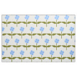 Daisy Flower Pretty Blue Floral Patterned Fabric