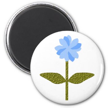 Daisy Flower Pretty Blue Magnet by Fallen_Angel_483 at Zazzle