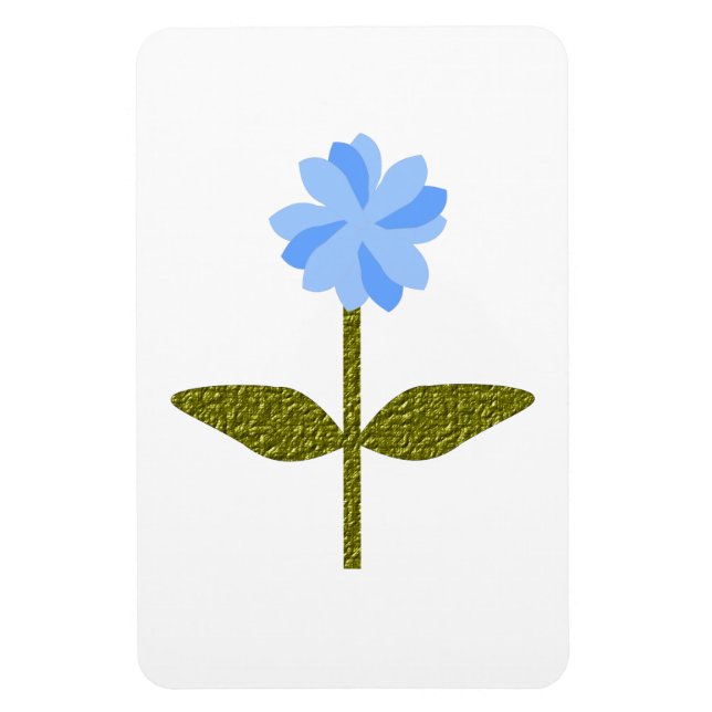 Daisy Flower Pretty Blue Premium Magnet (Vertical)