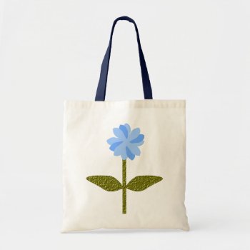 Daisy Flower Pretty Blue Tote Bag by Fallen_Angel_483 at Zazzle
