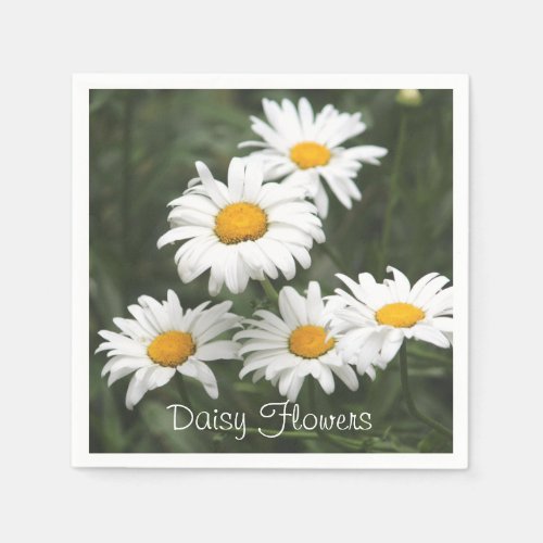 Daisy Flower Print Paper Napkins