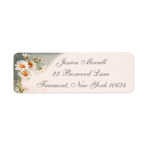 Daisy Flower Return Address Labels