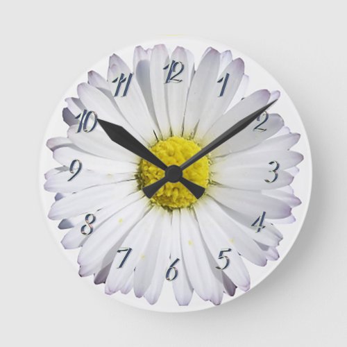 Daisy Flower Round Acrylic Wall Clock