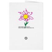 Daisy flower sea turtle blank card (Back)