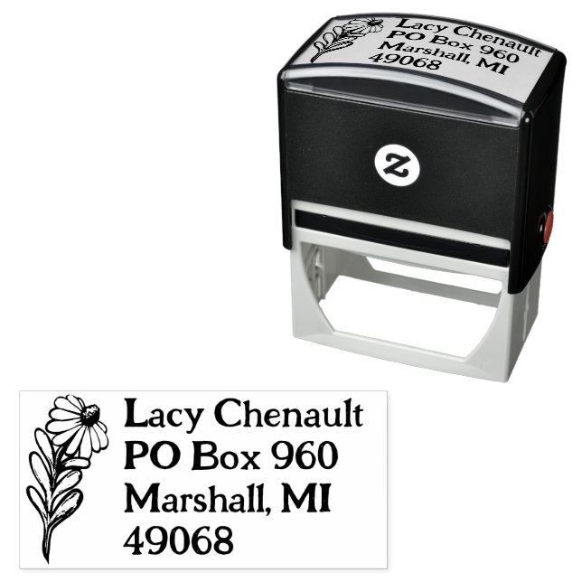 Daisy Flower Self-inking Stamp (In Situ)