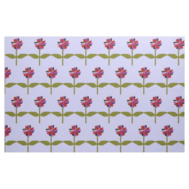 Daisy Flower Shining Plastic Floral Pattern Fabric (Fat Quarter)