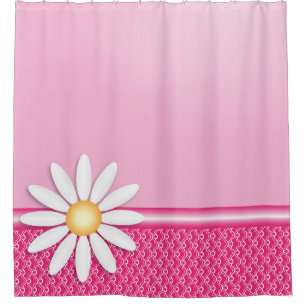 Daisy flower shower curtain
