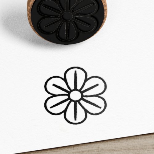 DAISY FLOWER Sign Punch Cards loyalty card  Rubber Stamp