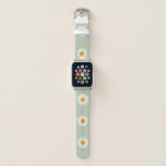 Daisy Flower Smiley Face Apple Watch Band at Zazzle