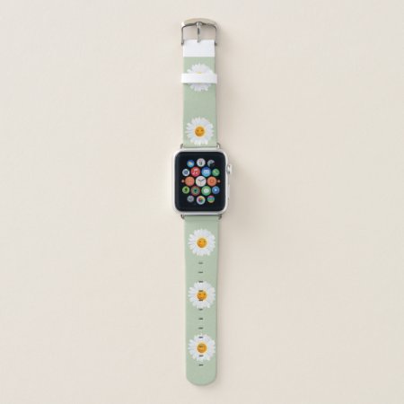 Daisy Flower Smiley Face Apple Watch Band