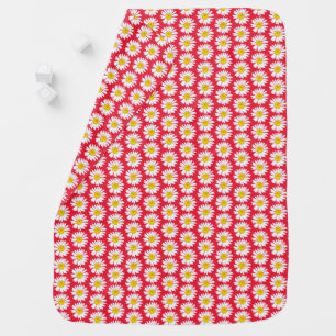 Daisy flower swaddle blanket