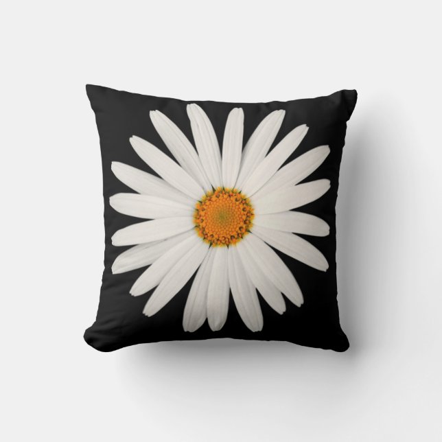 Daisy flower throw pillow (Front)