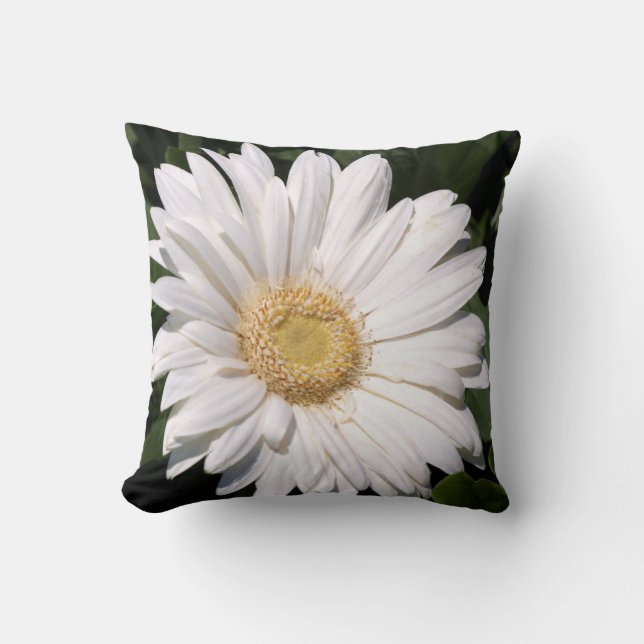 daisy flower throw pillow (Front)