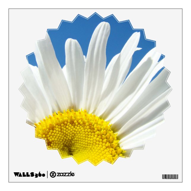 Daisy Flower Wall Decals custom Add Your Text (Front)