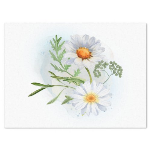 Daisy Flower Watercolor Tissue Paper