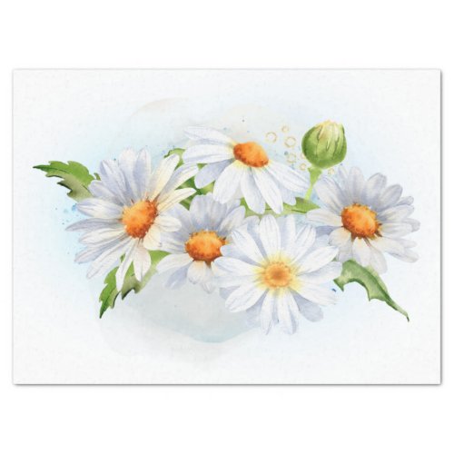 Daisy Flower Watercolor Tissue Paper