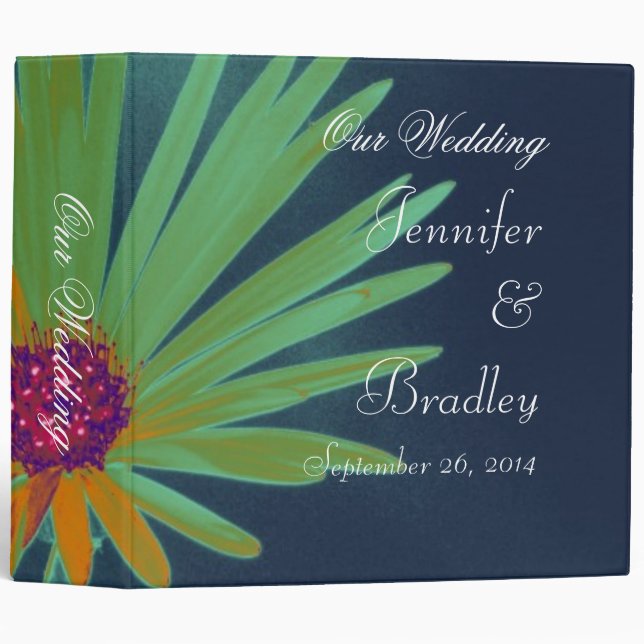 Daisy Flower Wedding Binder (Front/Spine)