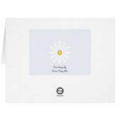 Daisy flower with yellow centre cards (Back Horizontal)