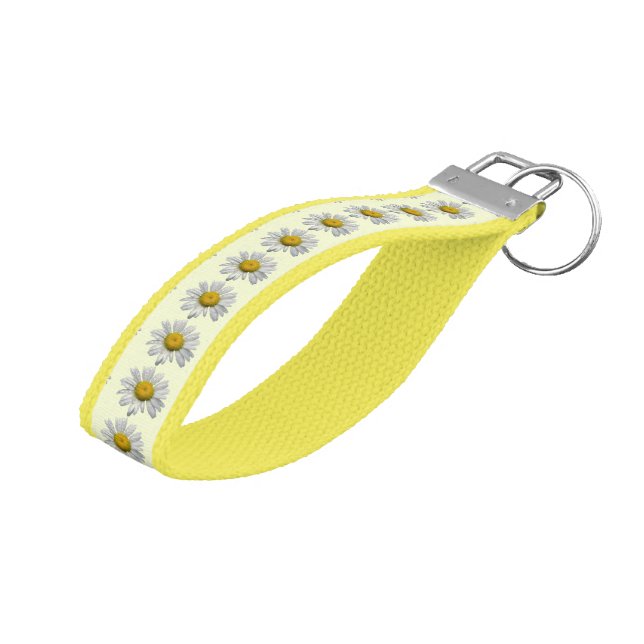 Daisy Flower Wrist Keychains (Angled Up)