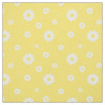 Daisy Flower Yellow White Summer Pattern Fabric