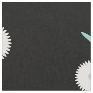 Daisy Flowers and Butterflies Fabric