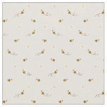 Daisy Flowers and Honey Bees Fabric