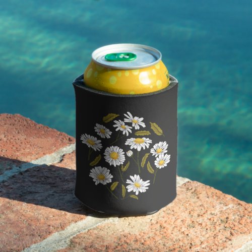 Daisy flowers and leaves design can cooler