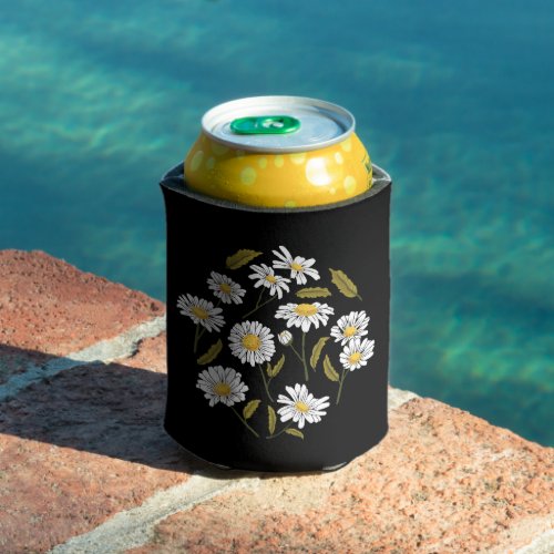 Daisy flowers and leaves design can cooler