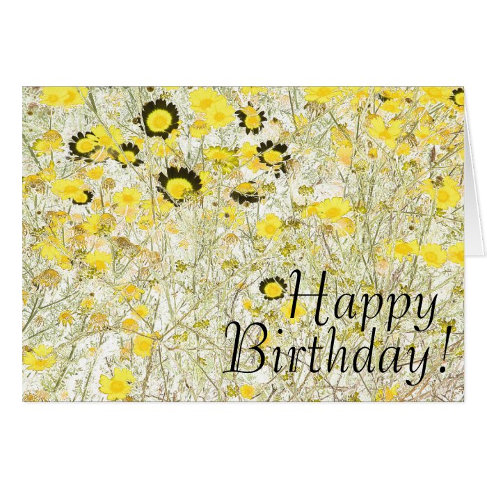 Daisy Flowers Art Birthday Card