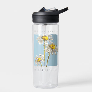 Daisy Flowers Beauty Slogan Water Bottle
