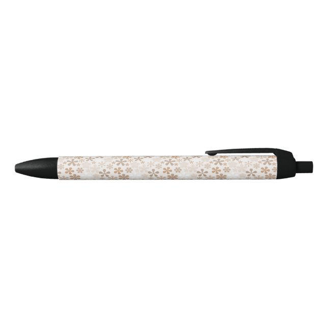 Daisy Flowers Beige Floral Aesthetic Ditsy Tan Pen (Top)