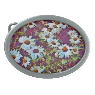 DAISY FLOWERS BELT BUCKLE