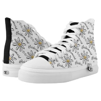 Daisy Flowers Bridesmaid High-Top Sneakers