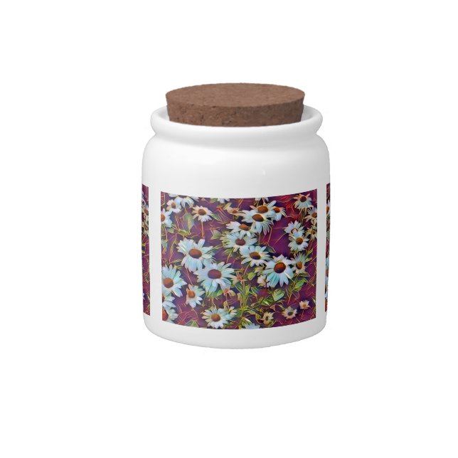 DAISY FLOWERS   CANDY JAR (Front)