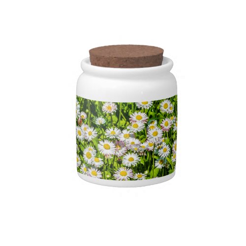 Daisy flowers candy jar