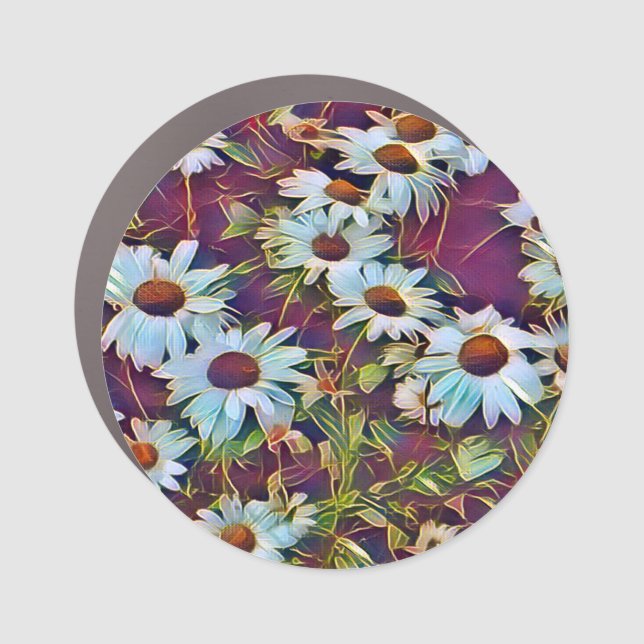 DAISY FLOWERS    CAR MAGNET (Front)