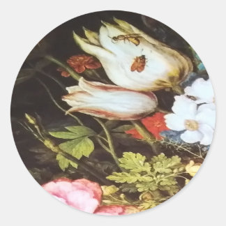 daisy flowers classic round sticker