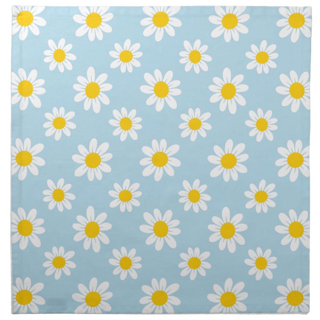 Daisy flowers cloth napkin (Front)