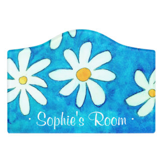 Daisy Flowers Door Sign