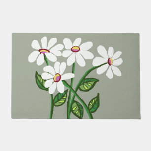 Daisy flowers doormat