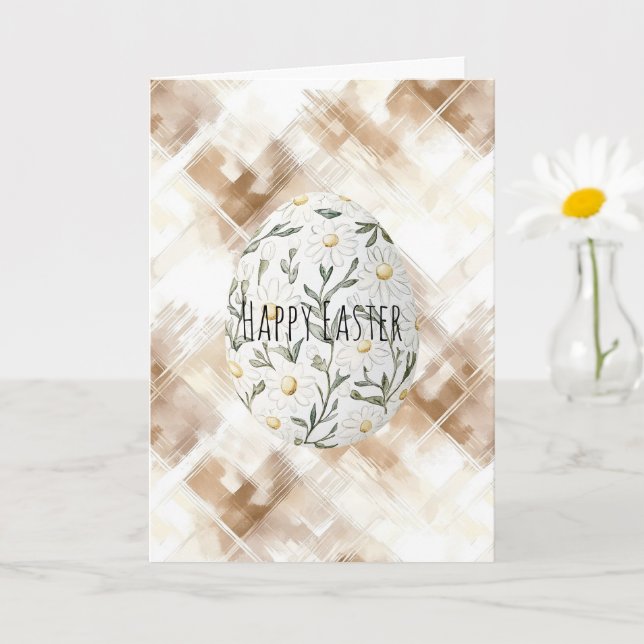 Daisy Flowers Easter Egg Card (Small Plant)
